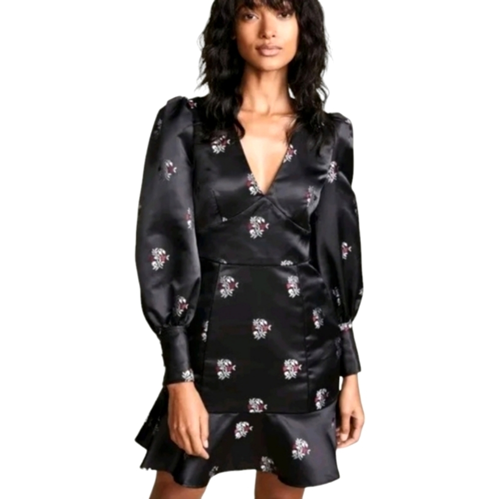 Joie Black Floral Mini Dress